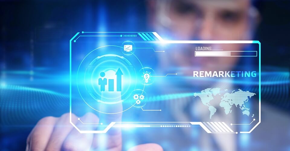 Business, Technology, Internet and network concept. Digital Marketing content planning advertising strategy concept. Remarketing